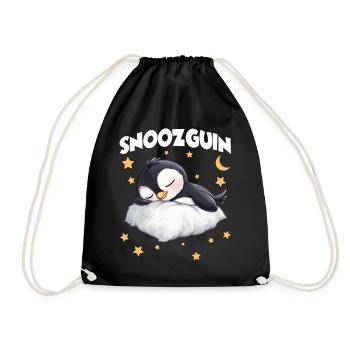 Snoozguin Penguin Pyjama Matinal Fatigué - Sac de sport léger - noir - Devant