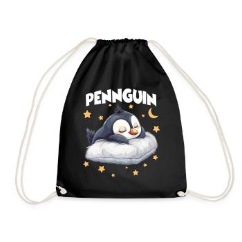 Penguin Pingouin Pyjama du matin Grognon Lève-tard-là - Sac de sport léger - noir - Devant
