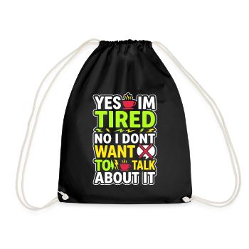 Night Shift Nurse, Tired - Drawstring Bag - black - Front