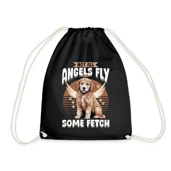 Goldendoodle Dog Breed - Drawstring Bag - black - Front