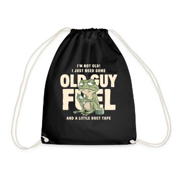 Vieil Vieil Homme Fuel Grenouille Meme Tee - Sac de sport léger - noir - Devant