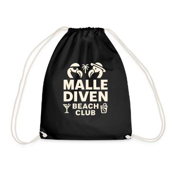 Malle Diven Beach Club Flamingo Mallorca Party - Drawstring Bag - black - Front