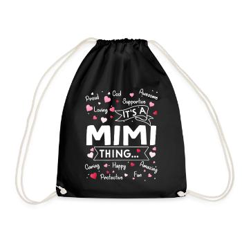 It's a Mimi Thing - Drawstring Bag - black - Front
