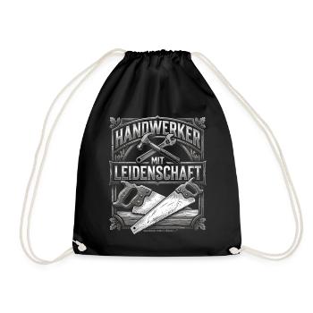 Handwerker Leidenschaft Qualität Tradition - Turnbeutel - Schwarz - Vorne