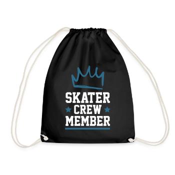 Skater Crew - Drawstring Bag - black - Front