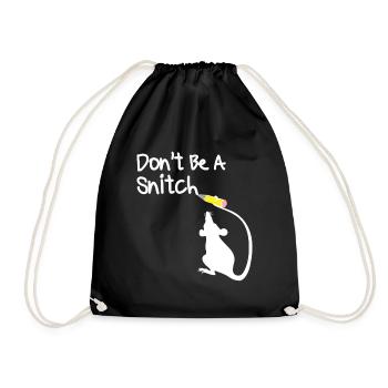 Dont Be A Snitch Mouse - Drawstring Bag - black - Front