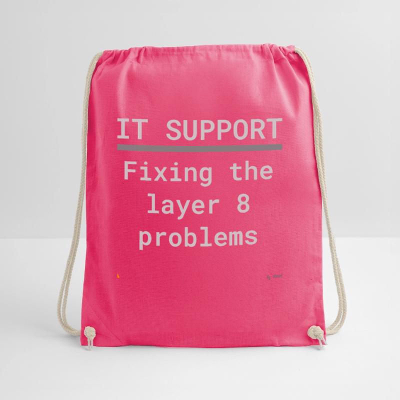 IT Support: Fixing Layer 8 Problems Drawstring Bag