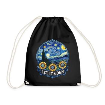 Let it Gogh Funny Vincent Van Gogh Starry Night - Sac de sport léger - noir - Devant
