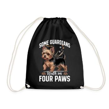 Yorkshire Terrier Yorkie Dog Breed - Drawstring Bag - black - Front