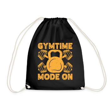 Mode Gymtime de Fitness Motivation Bodybuilder sur Gym - Sac de sport léger - noir - Devant