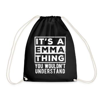 Das ist eine Sache mit Emma, die du nicht verstehen würdest - Turnbeutel - Schwarz - Vorne