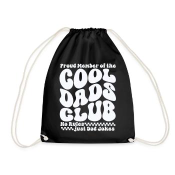 Cool Dads Club - Papa Vatertag Geschenk - Turnbeutel - Schwarz - Vorne