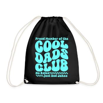 Cool Dads Club - Papa Vatertag Geschenk - Turnbeutel - Schwarz - Vorne
