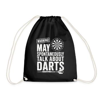 Darts Saying Darts Player Shirt - Drawstring Bag - black - Front