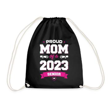 Proud Mom 2023 Senior - Turnbeutel - Schwarz - Vorne