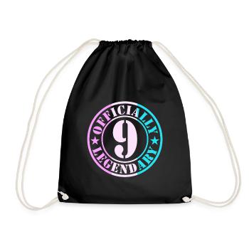 9e anniversaire Garçon Fille Légende Officielle 9 - Sac de sport léger - noir - Devant