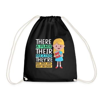 Grammar English Spelling - Drawstring Bag - black - Front