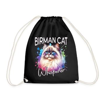 Birma Katze Flüsterer - Turnbeutel - Schwarz - Vorne