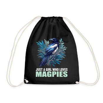 Magpies Magpie - Drawstring Bag - black - Front