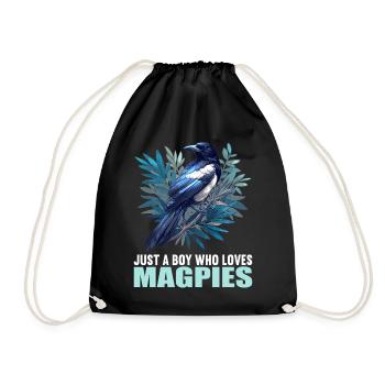 Magpies Magpie - Drawstring Bag - black - Front
