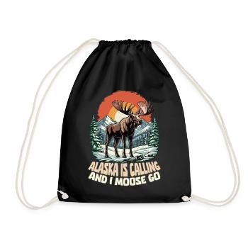 L’Alaska appelle et moi, je deviens drôle - Sac de sport léger - noir - Devant