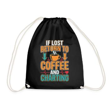 Night Shift Nurse, Tired - Drawstring Bag - black - Front