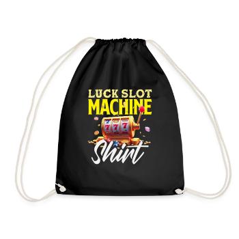 Gambling Slot Machine Casino Jackpot Winners - Drawstring Bag - black - Front