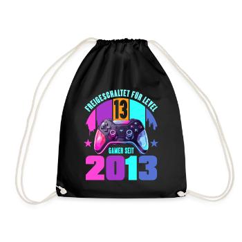 13th Birthday Young Girls - Drawstring Bag - black - Front