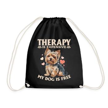 Yorkshire Terrier Yorkie Dog Breed - Drawstring Bag - black - Front