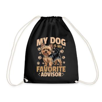 Yorkshire Terrier Yorkie Dog Breed - Drawstring Bag - black - Front