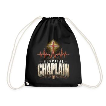 Chaplain, cleric, parish priest, hospital chaplain - Drawstring Bag - black - Front
