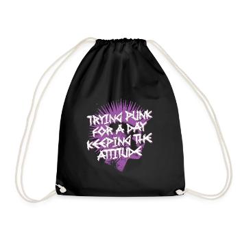 Punk For A Day - Drawstring Bag - black - Front