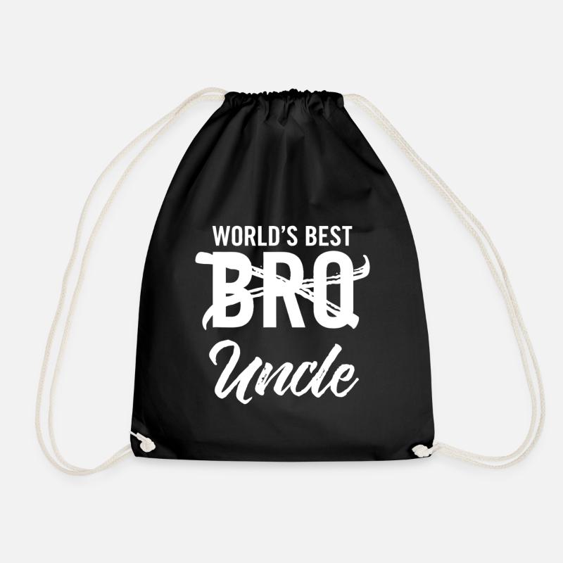 World's Best Bro Uncle - Drawstring Bag - black