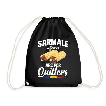Sarmale-Reste sind für Aufgeber. Rumänischer Snack - Turnbeutel - Schwarz - Vorne