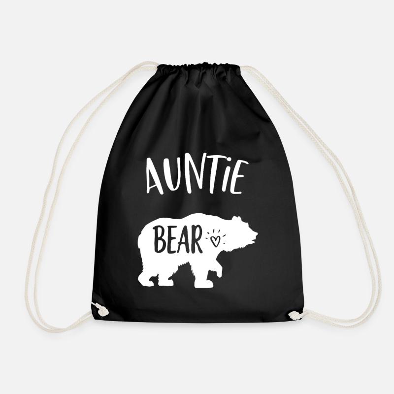 Tante Bär-Silhouette - Turnbeutel - Schwarz