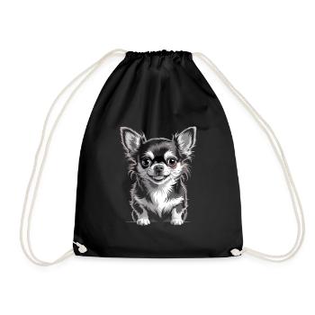 Chihuahua - Drawstring Bag - black - Front