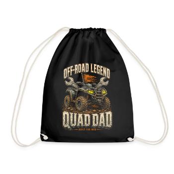 ATV Quad Driving Quad Riders Quad Dad - Drawstring Bag - black - Front