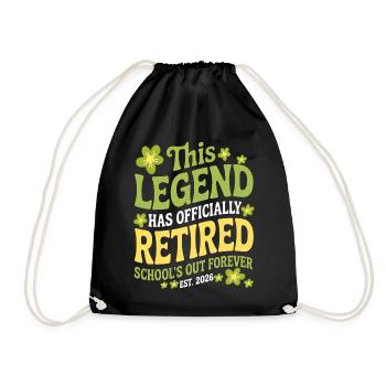 teacher Retirement Gifts for Teachers Retirement - Drawstring Bag - black - Front