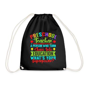 Maître de maternelle Quel est ton superpouvoir Maternelle - Sac de sport léger - noir - Devant