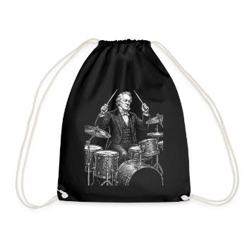 James Buchanan joue de la batterie - Sac de sport léger - noir - Devant