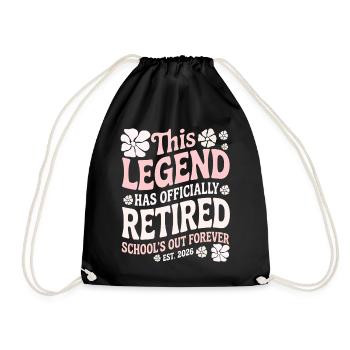 teacher Retirement Gifts for Teachers Retirement - Drawstring Bag - black - Front
