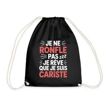Je Ne Ronfle Pas Cariste Humour Cadeau Collègues - Sac de sport léger - noir - Devant