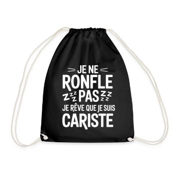 Je Ne Ronfle Pas Cariste Humour Cadeau Collègues - Sac de sport léger - noir - Devant