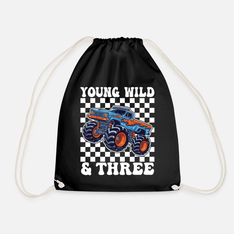 Young Wild & Three Monster Truck - Turnbeutel - Schwarz