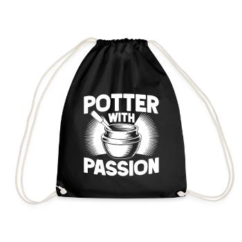 Potiers passionnés de poterie - Sac de sport léger - noir - Devant