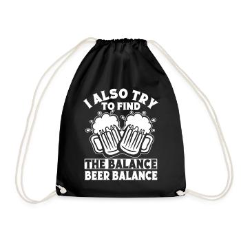 Pilates Enthusiasts Try To Find The Beer Balance - Turnbeutel - Schwarz - Vorne
