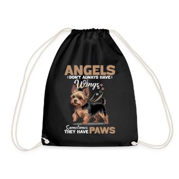 Yorkshire Terrier Yorkie Dog Breed - Drawstring Bag - black - Front