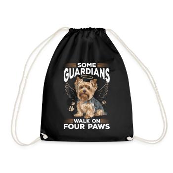 Yorkshire Terrier Yorkie Dog Breed - Drawstring Bag - black - Front
