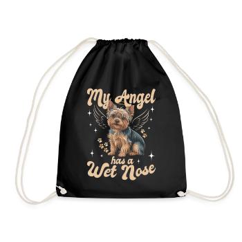 Yorkshire Terrier Yorkie Dog Breed - Drawstring Bag - black - Front