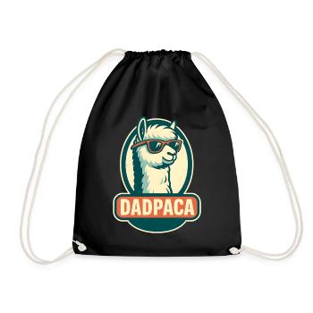 Dadpaca No Probllama - Drawstring Bag - black - Front